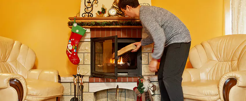 Rusted Metal Fireplace Restoration in Lumberton, North Carolina